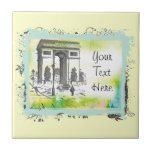 Paris Landmark Arc de Triomphe Personalized Tile