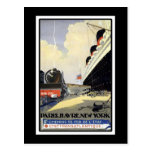 "Paris, Le Havre, New York" Vintage Travel Post Cards
