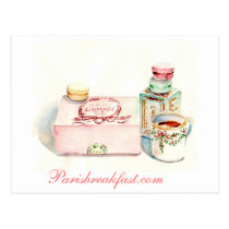 Paris Macaron box by Carol Gillott postcards