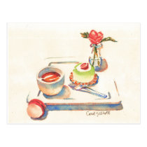 Paris Macaron watercolor postcards