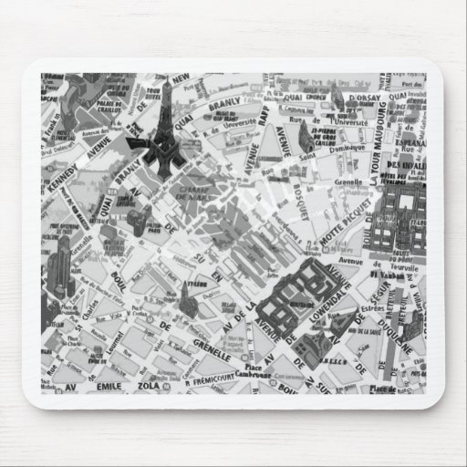 paris map mouse pads