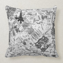 Paris Map pillow