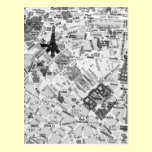 paris map postcards