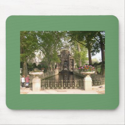 Paris - Medici Fountain, Luxembourg Gardens Mouse Pad by threeoutside