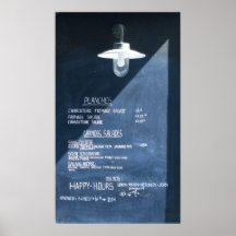Paris Menu Posters