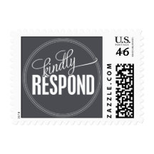 Paris Metro - Kindly Respond - Gray Stamp