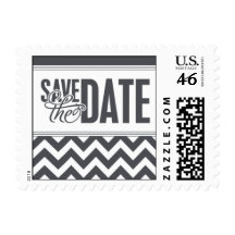 Paris Metro - Save the Date - Gray Postage Stamps