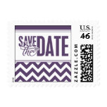 Paris Metro - Save the Date - Purple Postage Stamps