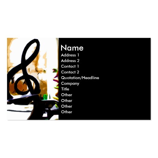 paris - music business card template