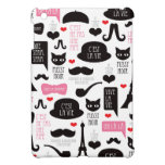 Paris mustache cat art ipad mini case ipad mini cases