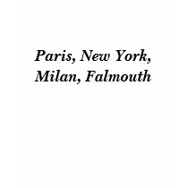 Paris, New York, Milan, Falmouth t-shirts