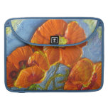 Paris' Orange Poppy Macbook Pro Sleeve
