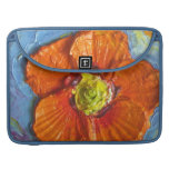 Paris' Orange Poppy Macbook Pro Sleeve