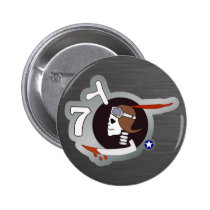 Paris P-40 WWII Nose Art buttons