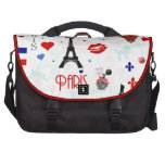 Paris pattern with Eiffel Tower Computer Bag