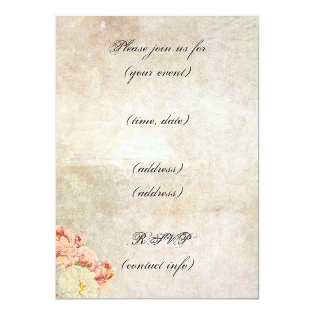 Paris Pink Rose Vintage Romantic Invitation