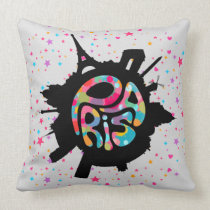 Paris Planet Colorful Typography pillow pillows