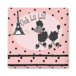 Paris Poodle Refrigerator Magnets