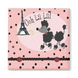 Paris Poodle Refrigerator Magnet
