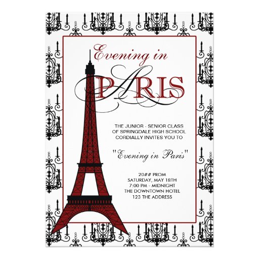 Paris Prom Invitations