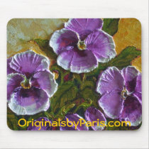 Paris' Purple Pansies Mousepad