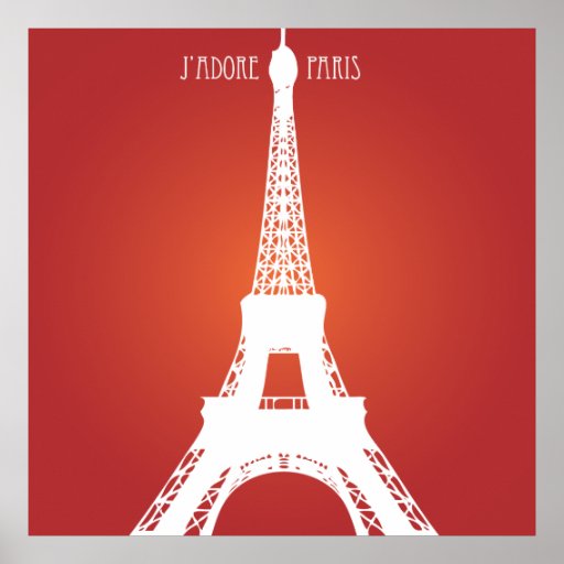 Paris Red Love Poster