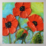 Paris' Red Poppies Fine Art Poster posters