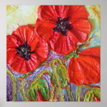Paris' Red Poppies Fine Art Poster