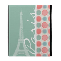 Paris; Salmon, Coral Pink, & Seafoam iPad Folio Covers