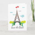 Paris Save the Date Card card