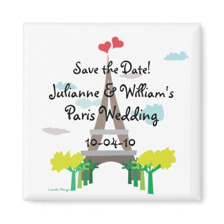 Paris Save the Date Magnet magnet