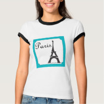 Paris Stamp Blue t-shirts by trennea Paris Stamp Blue t-shirts