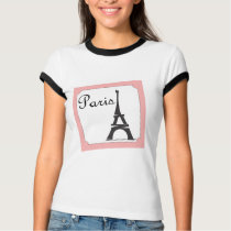 Paris Stamp Pink t-shirts by trennea Paris Stamp Pink t-shirts