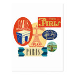 Paris stamp postcard