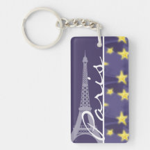 Paris Starry Night; Eiffel Tower Acrylic Keychains