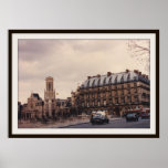 Paris Street  Poster with border
