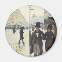 Paris Street, Rainy Day by Caillebotte Refrigerator Magnets