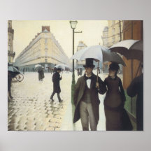 Paris Street, Rainy Day by Caillebotte Posters