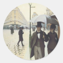 Paris Street, Rainy Day by Caillebotte Stickers