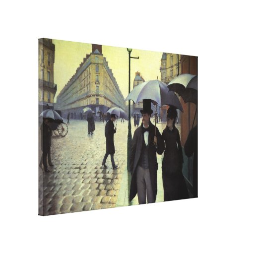 Paris Street Rainy Day By Gustave Caillebotte Canvas Print Zazzle
