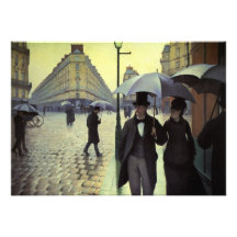 Paris Street, Rainy Day by Gustave Caillebotte Custom Invites