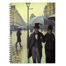 Paris Street, Rainy Day by Gustave Caillebotte Note Book