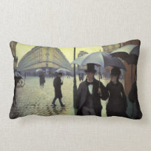 Paris Street, Rainy Day by Gustave Caillebotte Pillow