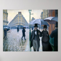 Paris Street Rainy Day by Gustave Caillebotte Print