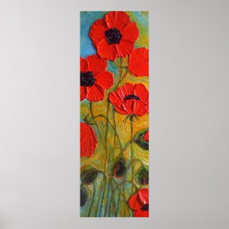 Paris' Tall Red Poppies Print print