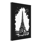 Paris, The Eiffel Tower Illustration Canvas Prints