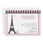Paris Themed Birthday Invitation