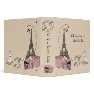 Paris Themed Keepsake Album Binder