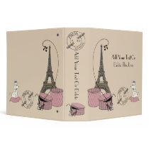 Paris Themed Keepsake Album Binder