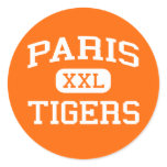 Paris - Tigers - High School - Paris Illinois Round Stickers